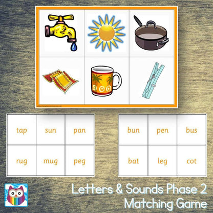 Letters and Sounds Phase 2 Matching Game:Primary Classroom Resources