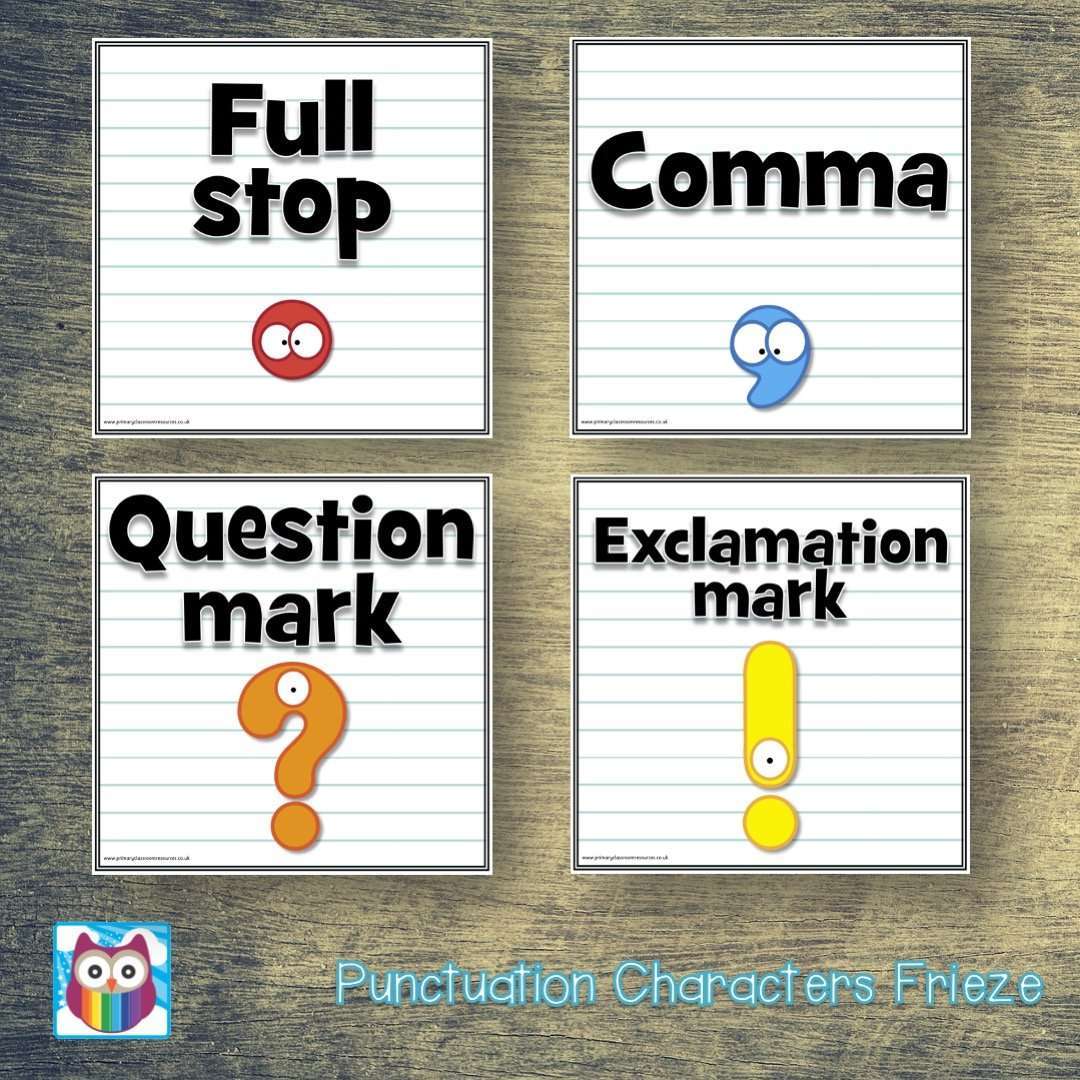 Punctuation Characters Frieze:Primary Classroom Resources