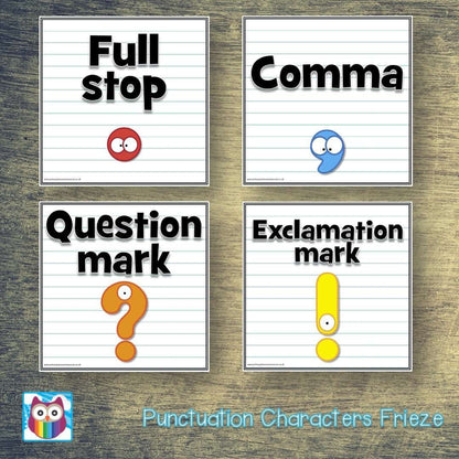 Punctuation Characters Frieze:Primary Classroom Resources