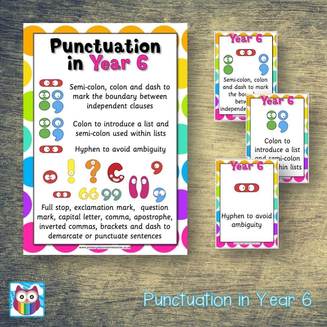 Punctuation in Year 6:Primary Classroom Resources