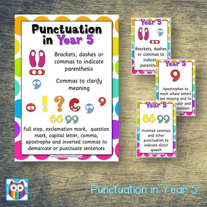 Punctuation in Year 5:Primary Classroom Resources