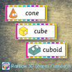 Rainbow 3D Shapes Flashcards – Primary Classroom Resources