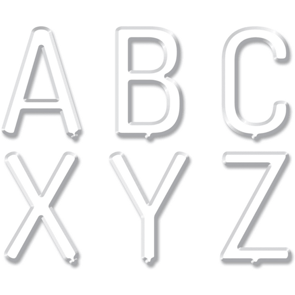 White Letter Board 2" Uppercase Classroom Letter Stickers Primary
