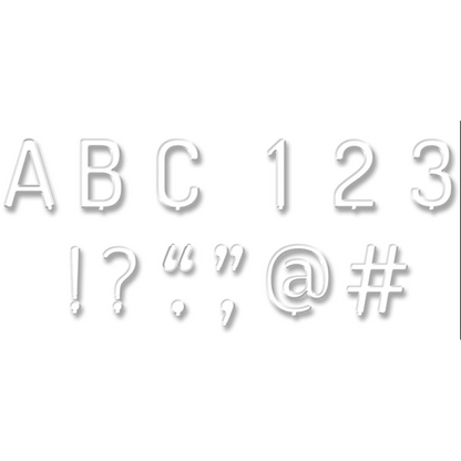 White Letter Board 1" Uppercase Classroom Letter Stickers:Primary Classroom Resources