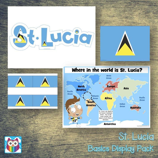 St Lucia Basics Display Pack:Primary Classroom Resources