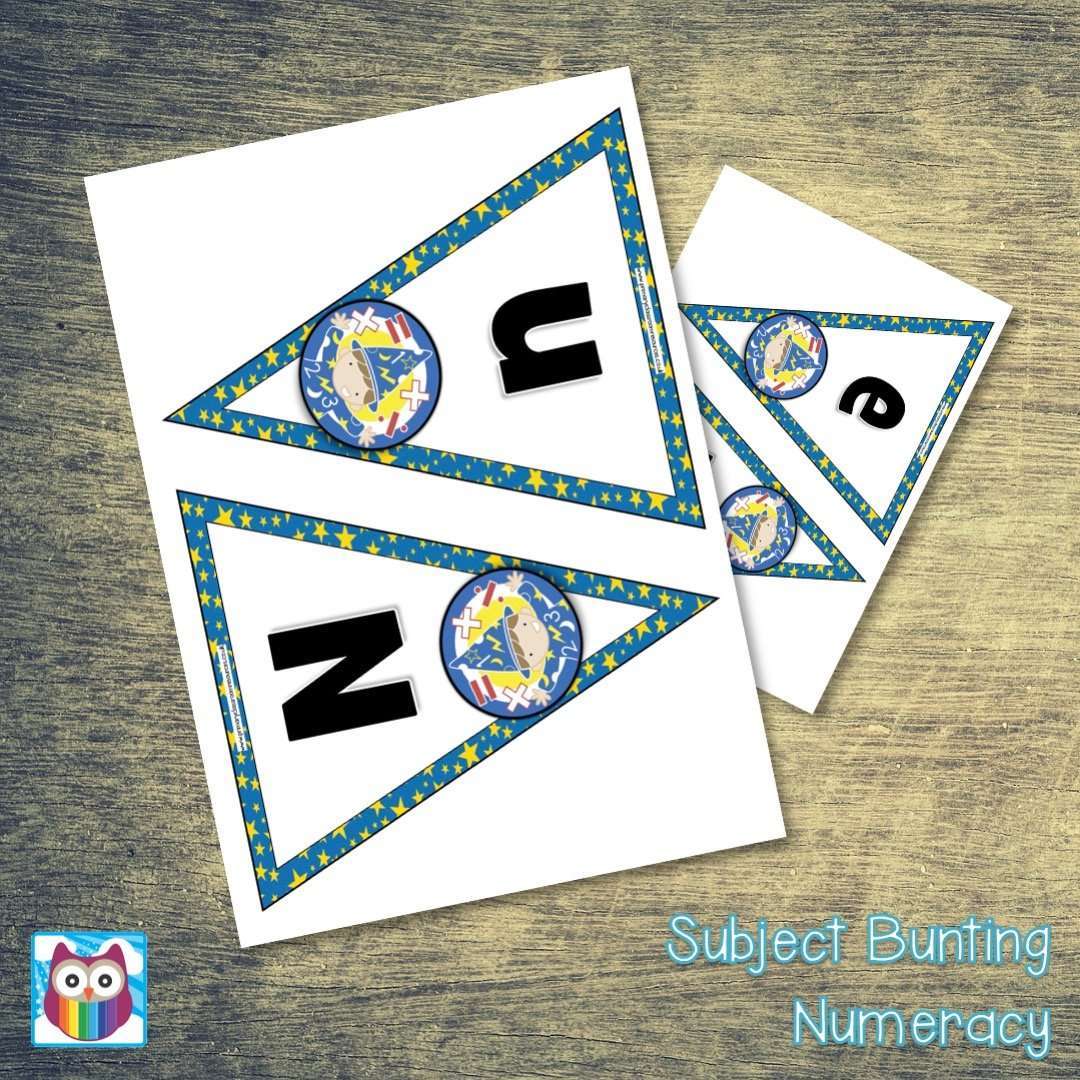 Subject Bunting - Numeracy:Primary Classroom Resources