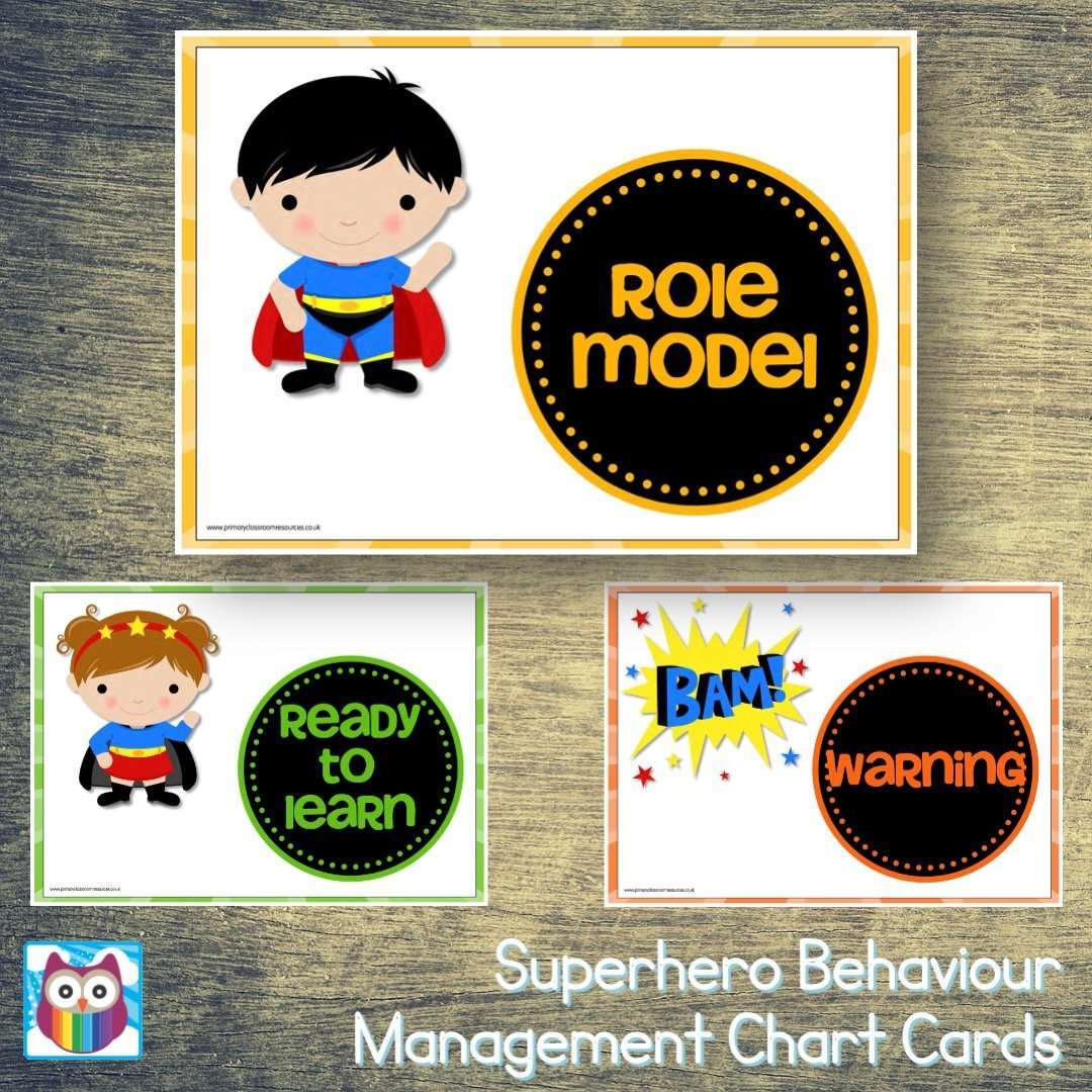 Superhero Behaviour Management Chart Cards:Primary Classroom Resources