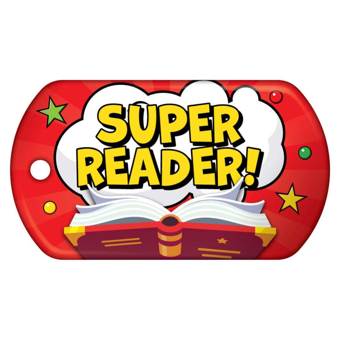 Super Reader Classic Brag Tags - Reading Rewards - Pack of 10 – Primary  Classroom Resources