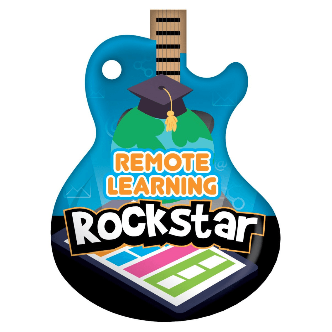 Remote Learning Rockstar Guitar Brag Tags Classroom Rewards - Pack of 10:Primary Classroom Resources