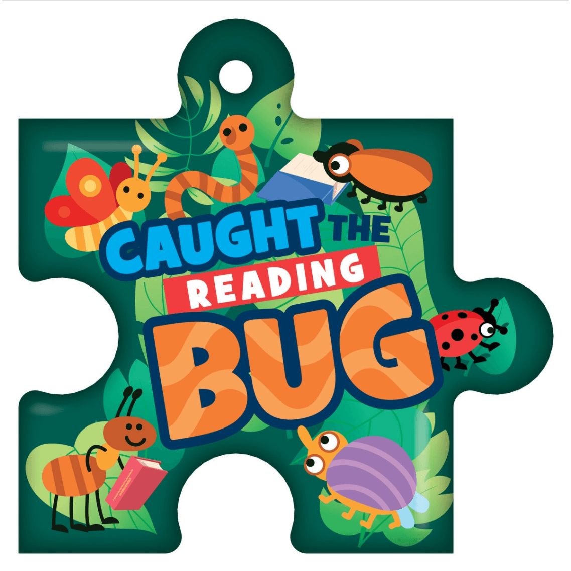Caught the Reading Bug Puzzle Brag Tags Classroom Rewards - Pack of 10:Primary Classroom Resources