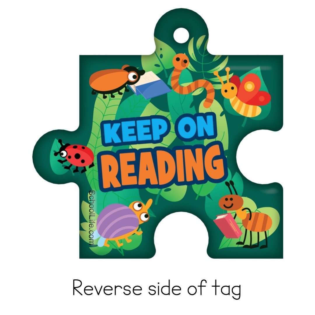 Caught the Reading Bug Puzzle Brag Tags Classroom Rewards - Pack of 10:Primary Classroom Resources