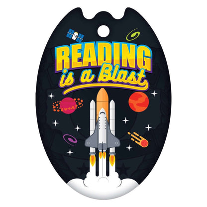 Reading is a Blast - Shield Brag Tags Classroom Rewards - Pack of 10:Primary Classroom Resources