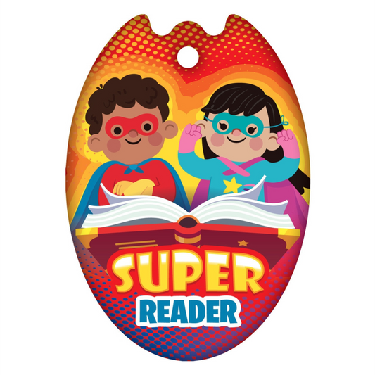Super Reader Shield Brag Tags Classroom Rewards - Pack of 10:Primary Classroom Resources