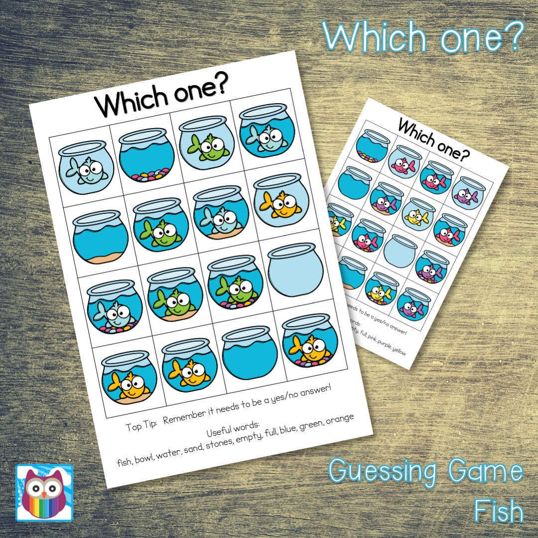 Which one?  Guessing Game - Vocabulary & Questions - Fish and Colours:Primary Classroom Resources