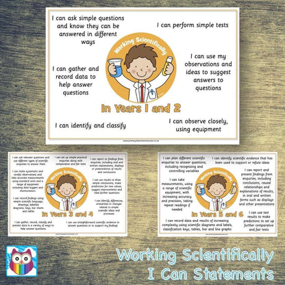 Working Scientifically I Can Statements:Primary Classroom Resources