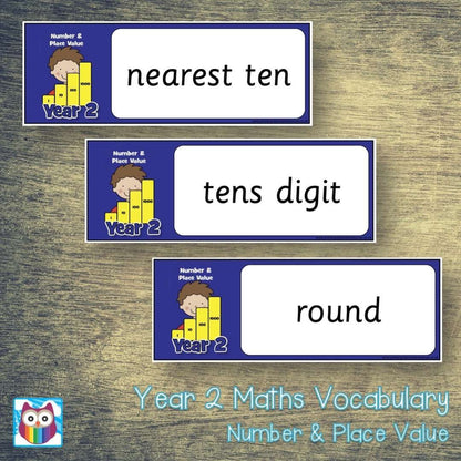 Year 2 Maths Vocabulary - Number and Place Value:Primary Classroom Resources