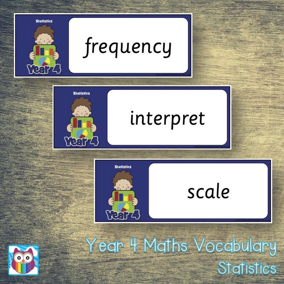 Year 4 Maths Vocabulary - Statistics:Primary Classroom Resources