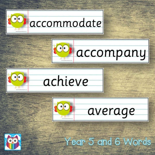 Year 5 and 6 Words:Primary Classroom Resources