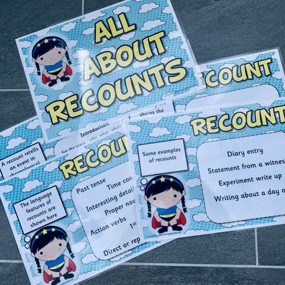 All About Recounts Posters:Primary Classroom Resources