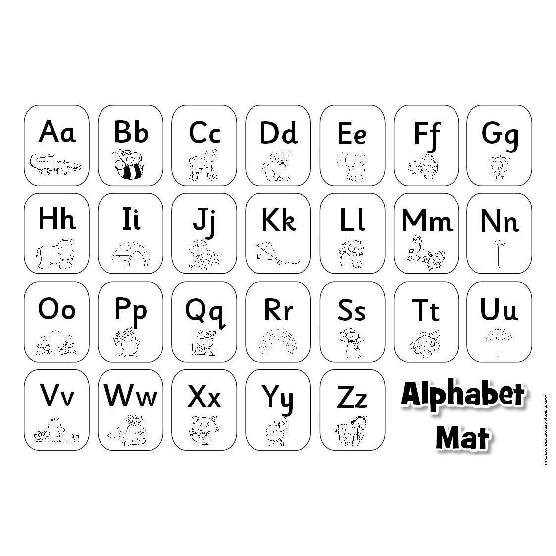 Alphabet Mat (Black and White):Primary Classroom Resources