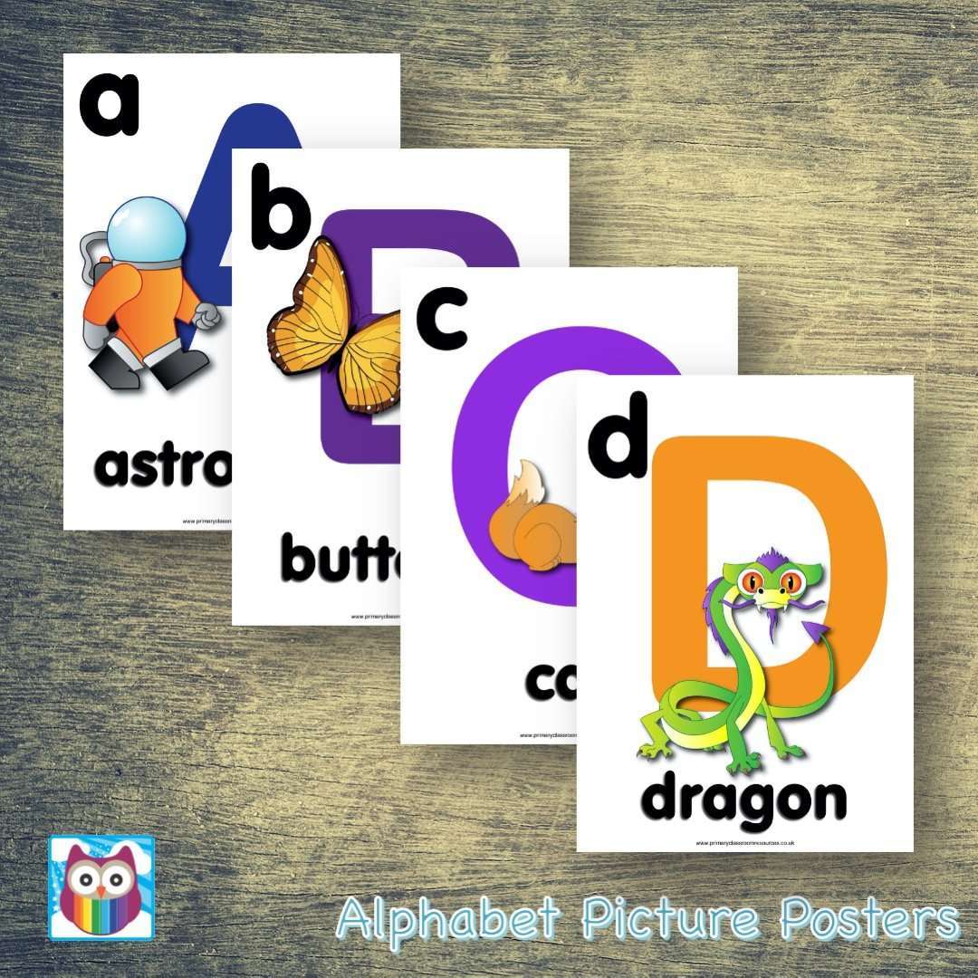 Alphabet Picture Posters:Primary Classroom Resources