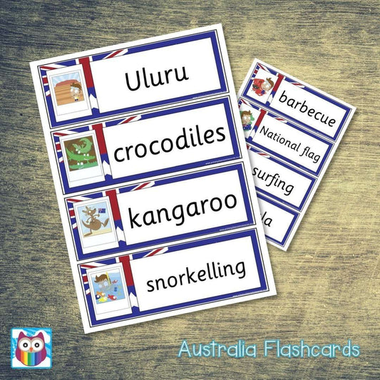 Australia Flashcards:Primary Classroom Resources