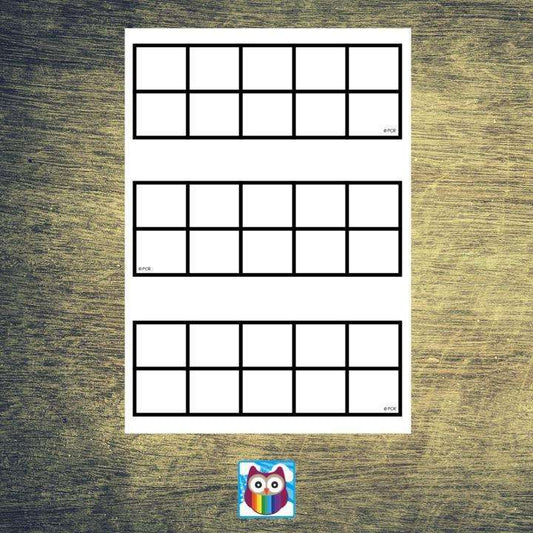 Blank Ten Frames to 10:Primary Classroom Resources