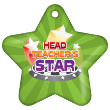 BragTag - Star - Head Teacher's Star - Pack of 10:Primary Classroom Resources