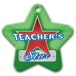 BragTag - Star - Teacher's Star - Pack of 10:Primary Classroom Resources