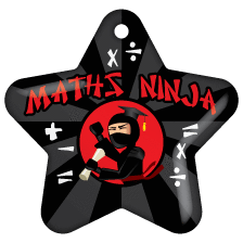 BragTag - Star - Maths Ninja - Pack of 10:Primary Classroom Resources