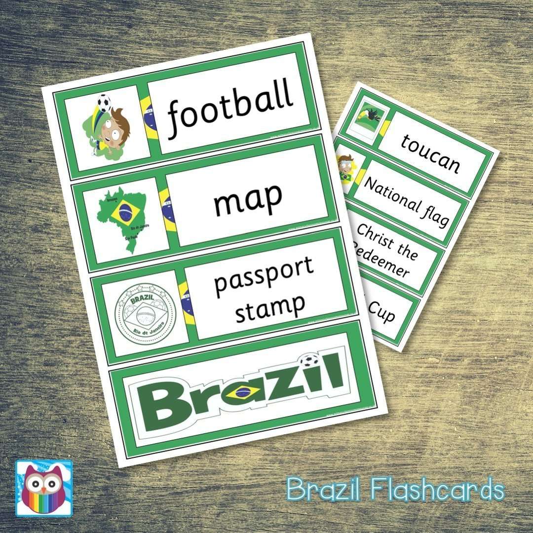 Brazil Flashcards:Primary Classroom Resources