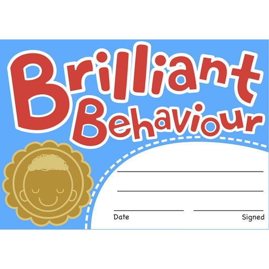 Brilliant Behaviour Reward Certificates:Primary Classroom Resources