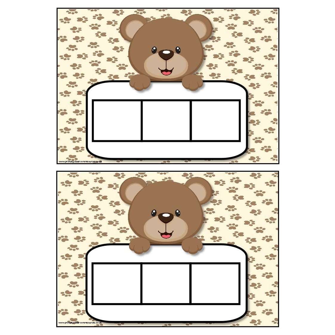 Brown Bear Themed Phoneme Frames:Primary Classroom Resources