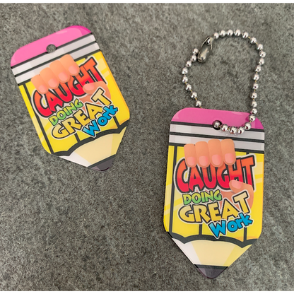 Caught Doing Great Work BragTags Pencil Shaped Classroom Rewards:Primary Classroom Resources