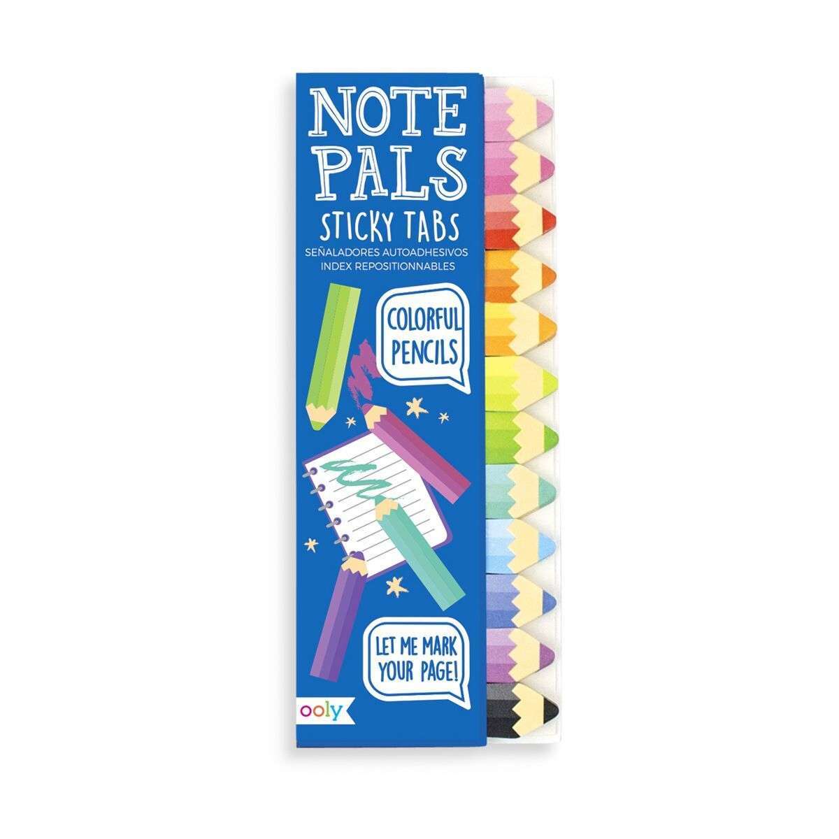 Note Pals Sticky Tabs - Colourful Pencils - 120 tabs:Primary Classroom Resources