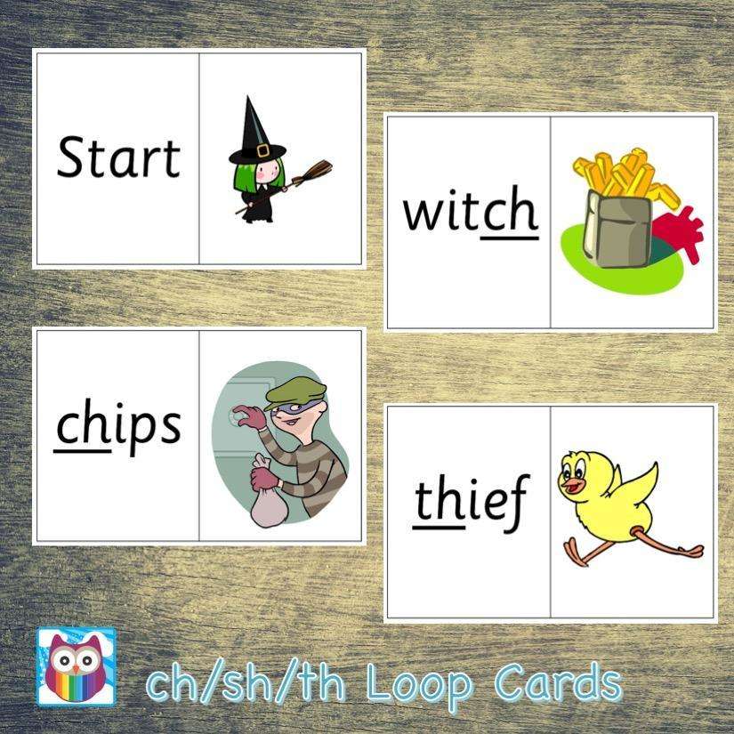 ch th sh Loop Cards:Primary Classroom Resources,Digital download
