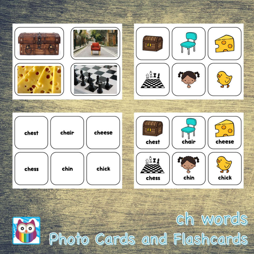 ch Words - Photo Cards and Flashcards:Primary Classroom Resources