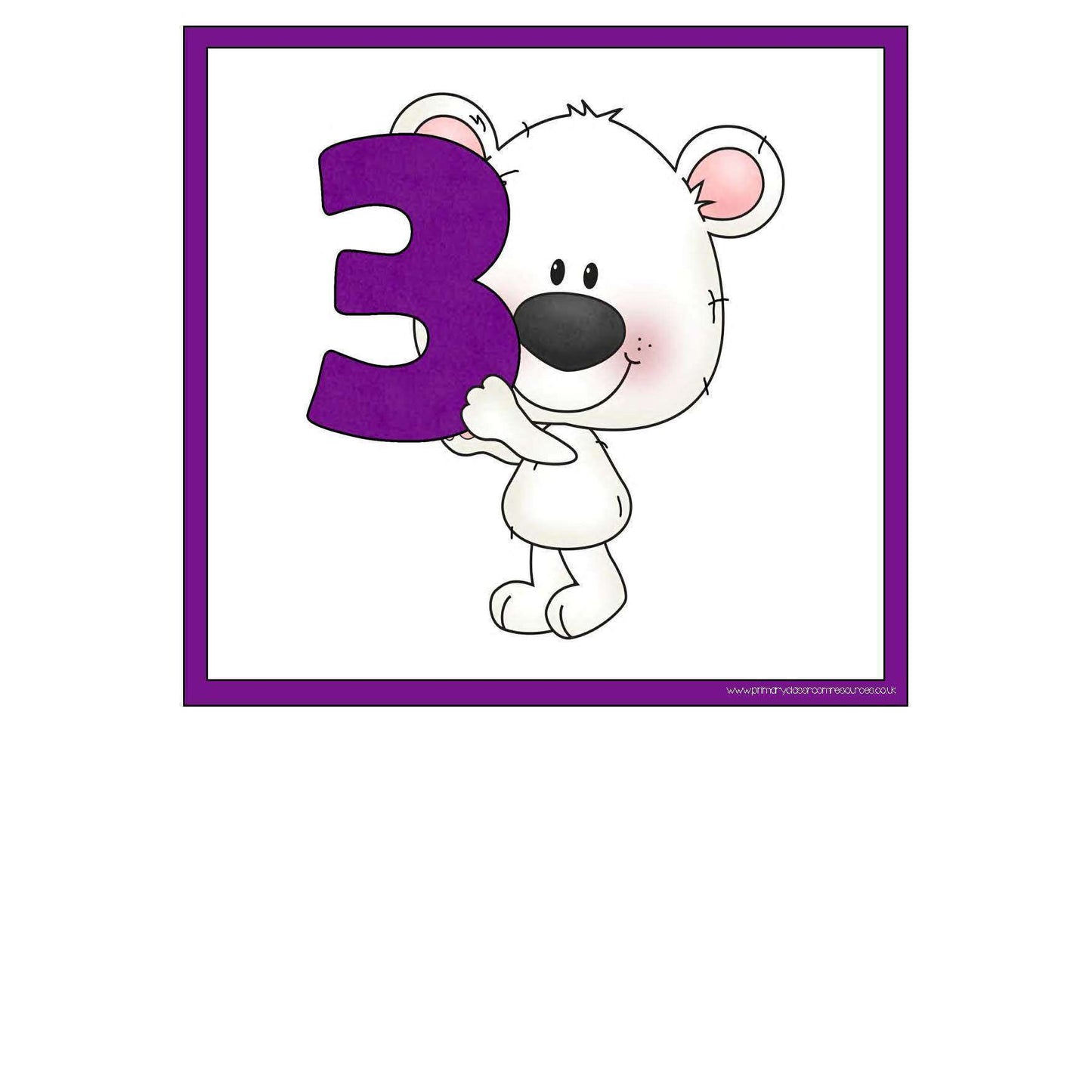 Chalky Bear Number Frieze Cards 0-10:Primary Classroom Resources