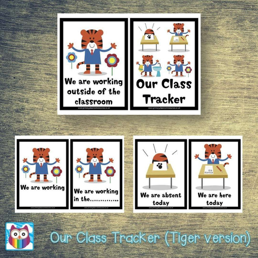 Class Tracker - Tiger Version:Primary Classroom Resources