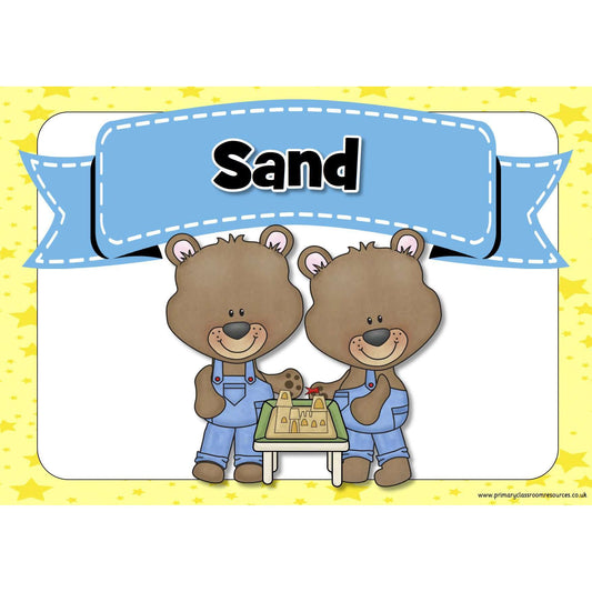 Classroom Area Bears Signs:Primary Classroom Resources