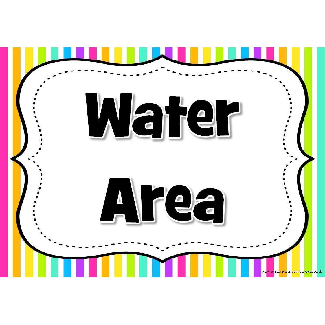 Classroom Area Signs -  Rainbow Striped Theme:Primary Classroom Resources