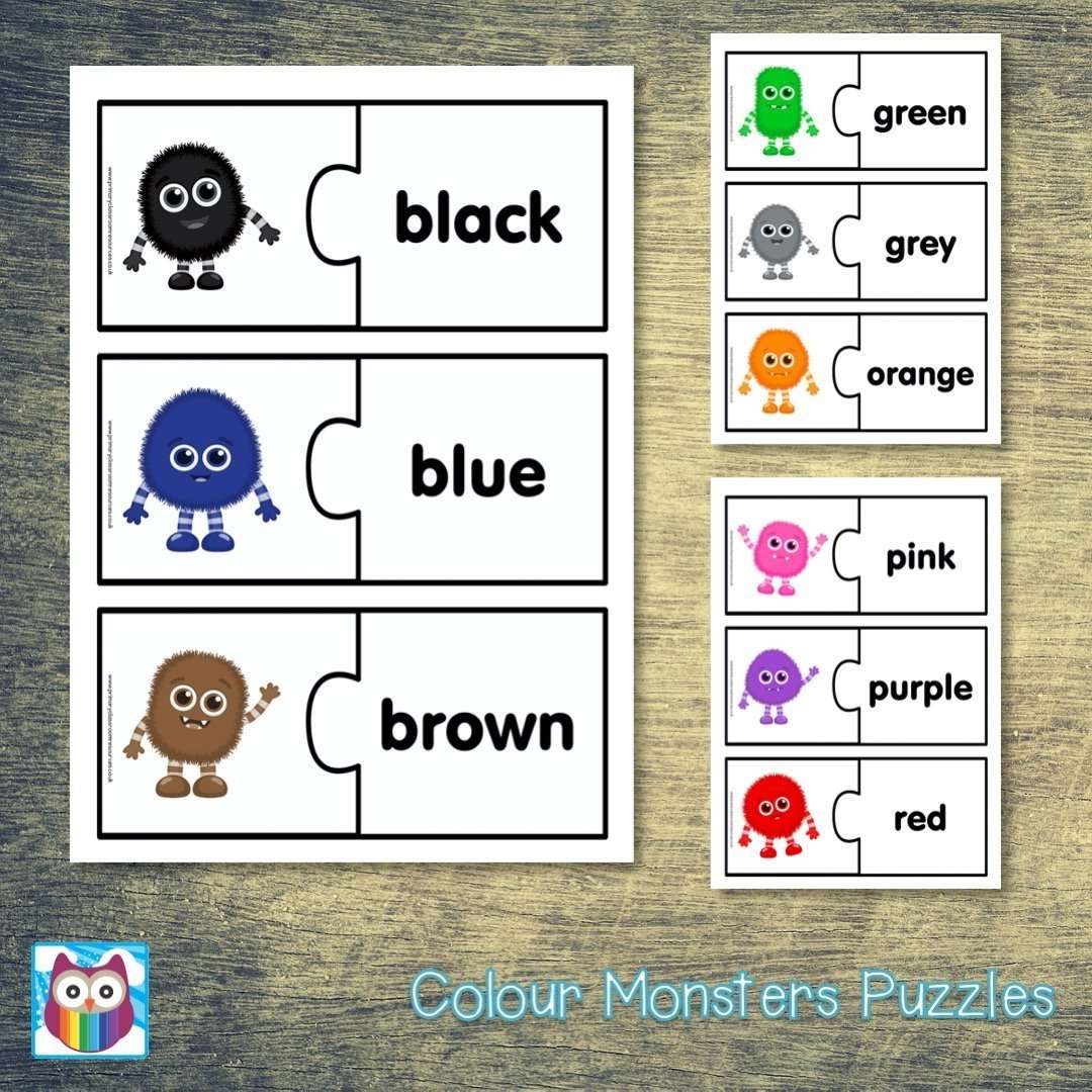 Colour Monsters Puzzles:Primary Classroom Resources