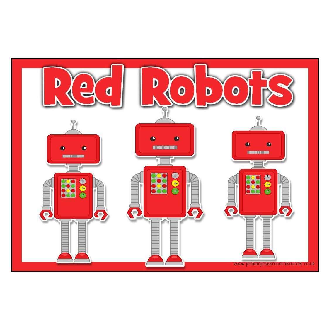 Coloured Robots Table/Group Signs:Primary Classroom Resources