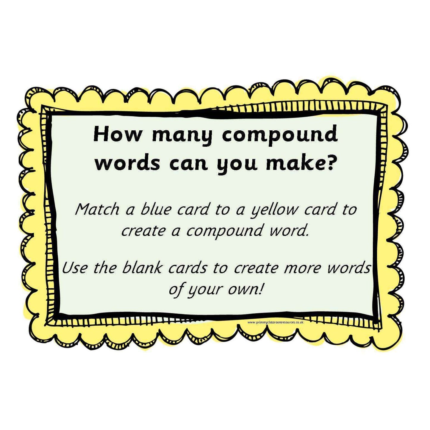 Compound Words Activity:Primary Classroom Resources