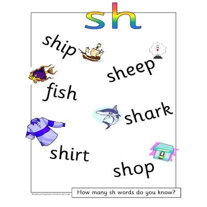 Consonant Digraphs Poster Pack:Primary Classroom Resources