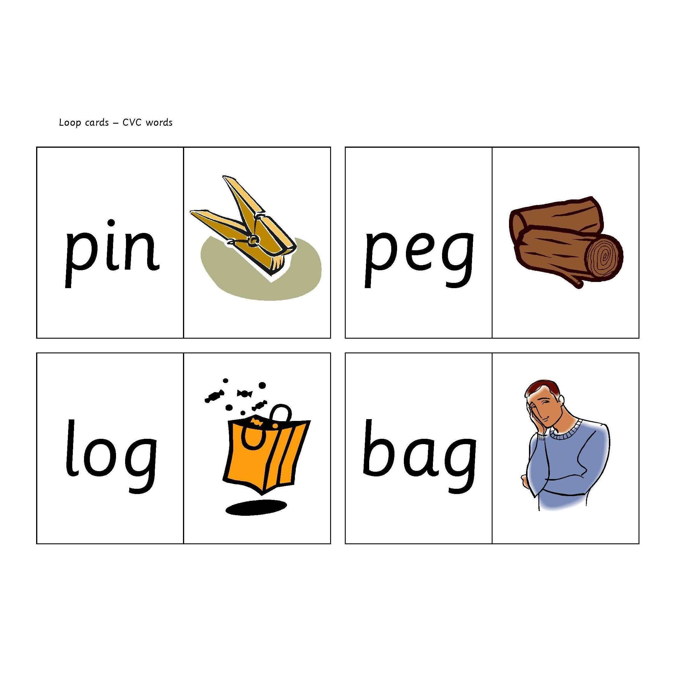 Word Loop Topics CVC Word Loop Cards – Primary Classroom Resources