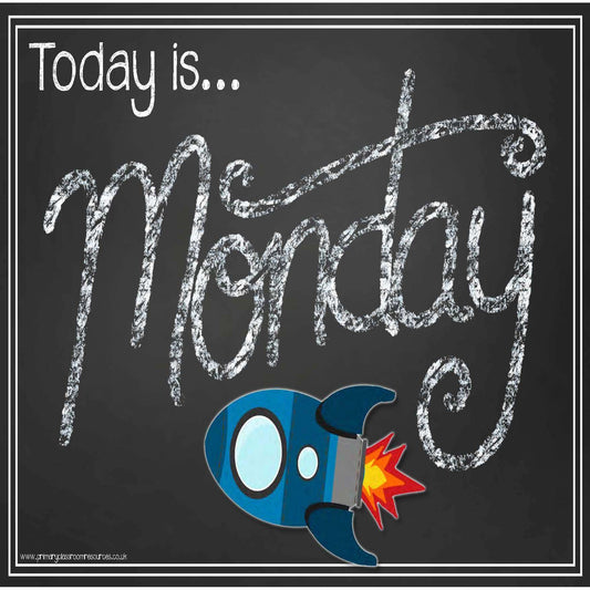 Days of the Week Blackboard Headers - Rocket theme:Primary Classroom Resources