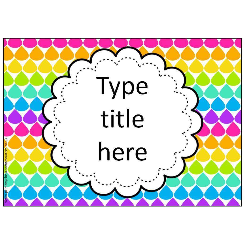 EDITABLE Display Headers - Mixed Rainbow Theme:Primary Classroom Resources