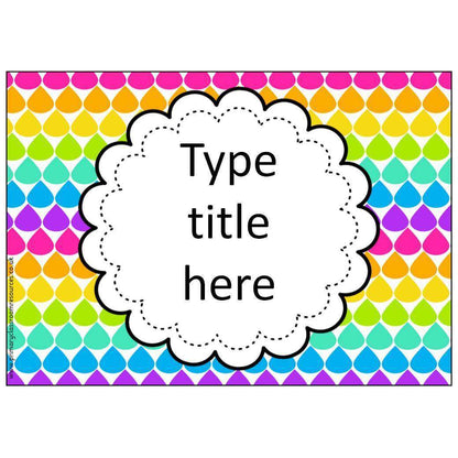 EDITABLE Display Headers - Mixed Rainbow Theme:Primary Classroom Resources