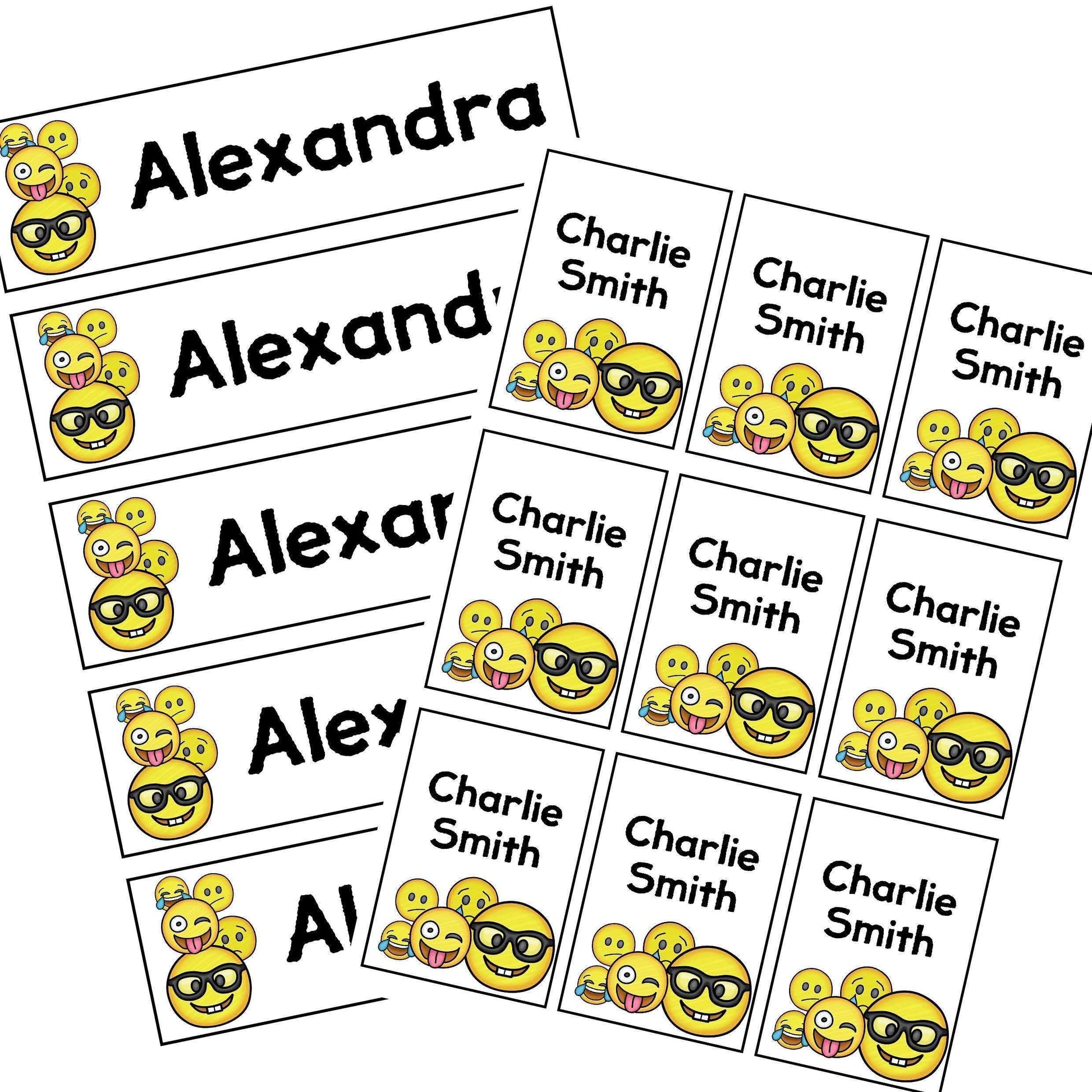 EDITABLE Name Tray & Coat Peg Labels Bundle:Primary Classroom Resources,Digital download / Emoji